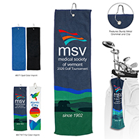 Full Color Recycled Golf Towel - 6&rdquo; X 22&rdquo;